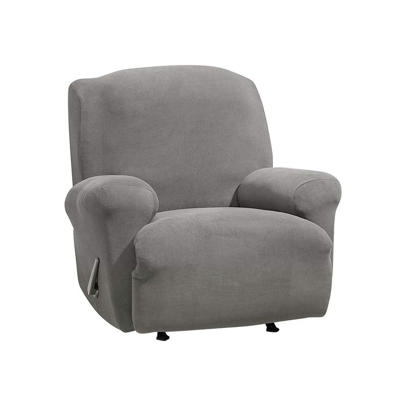 SureFit Stretch Morgan 1-Piece - Recliner Slipcover - Gray - Image 1